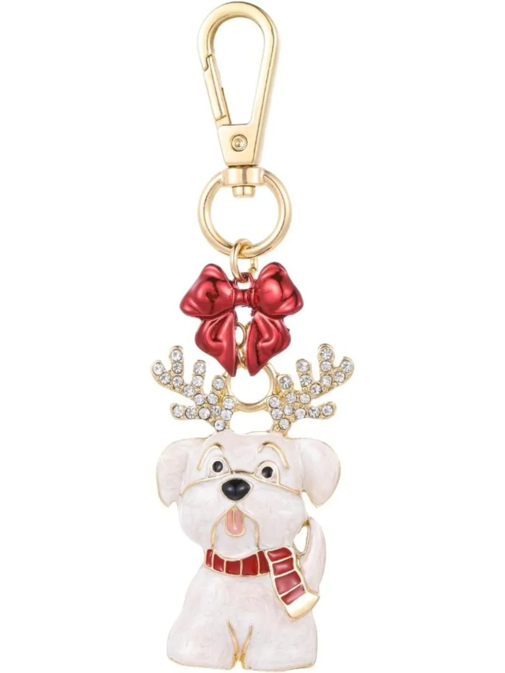 Cute Pink Christmas Tree Bag Charm for Handbags | Pet Accessory | Holiday Decor
